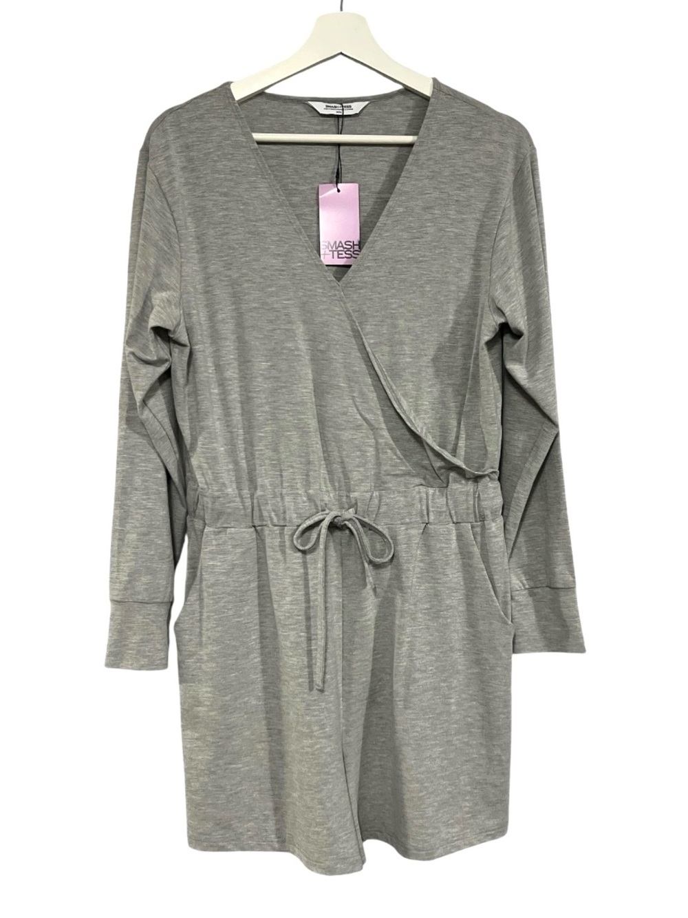 🆕 SMASH + TESS Addison Shorty Romper in Heather Gray